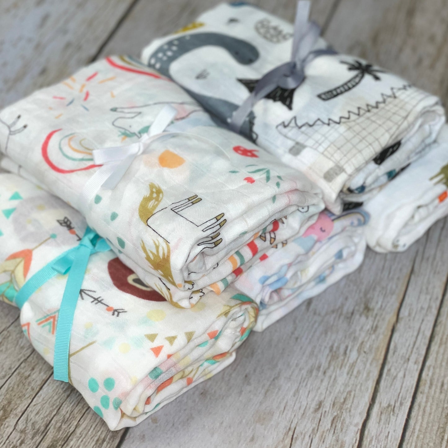 Extra Soft Bamboo Cotton Muslin Baby Blanket - Unicorn