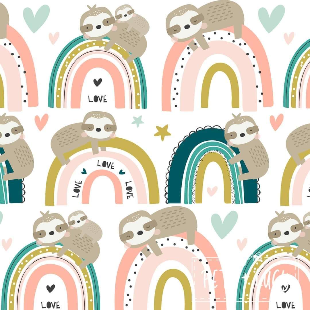 Rainbow Sloth doll dress