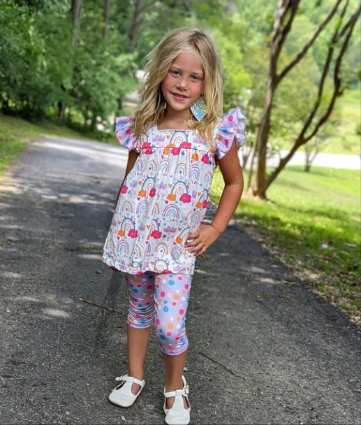 Rainbow Fun capri set