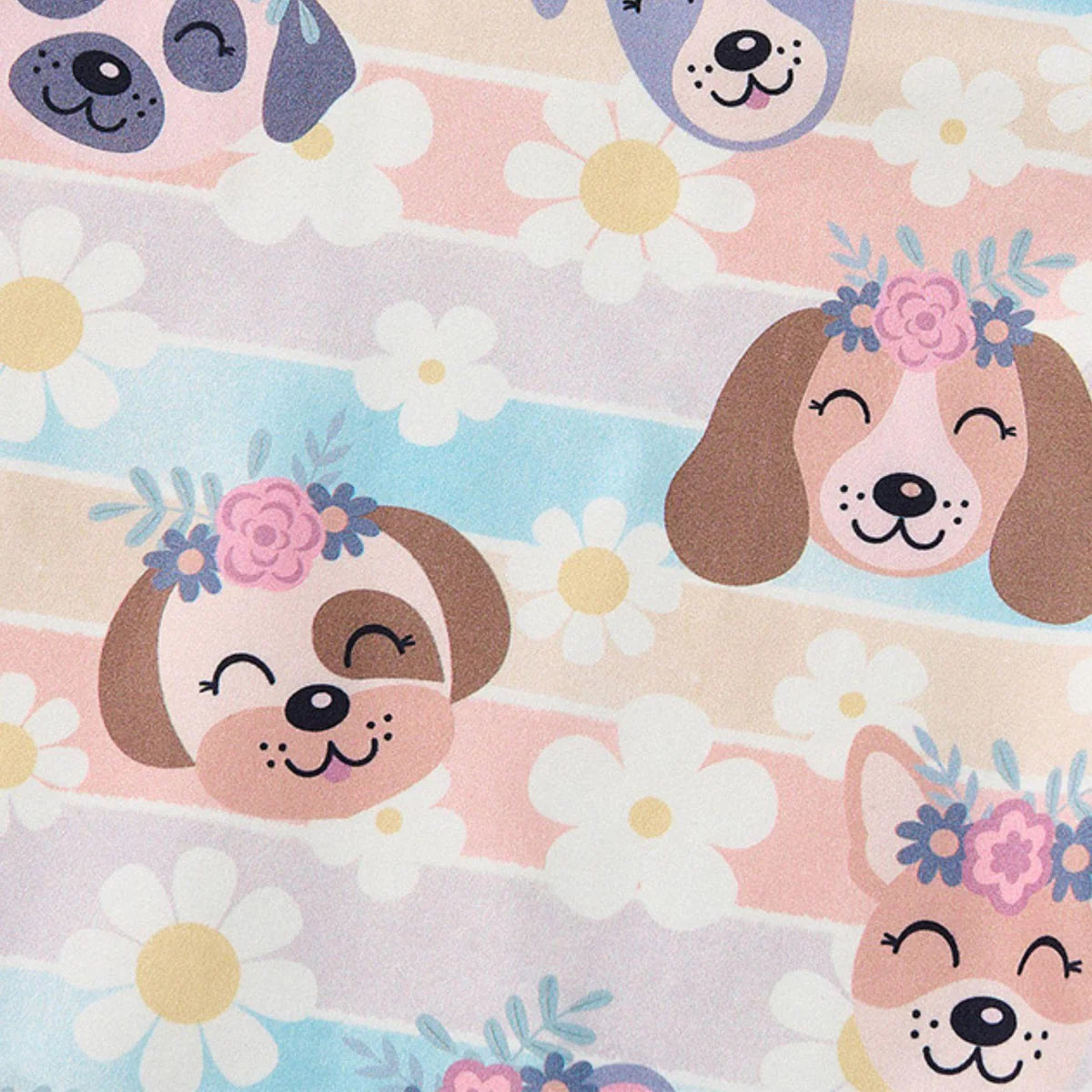 Puppy Blossoms girl infant romper