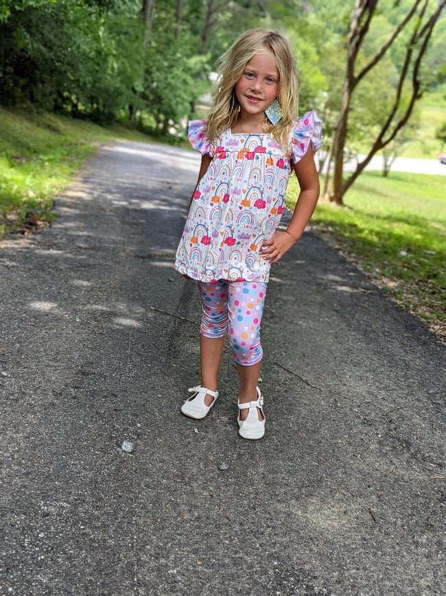 Rainbow Fun capri set
