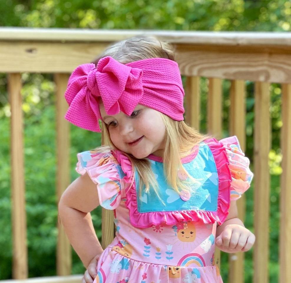 Large Fabric Messy Bow Headwrap