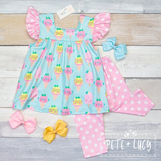 Ice Cream Fun capri set