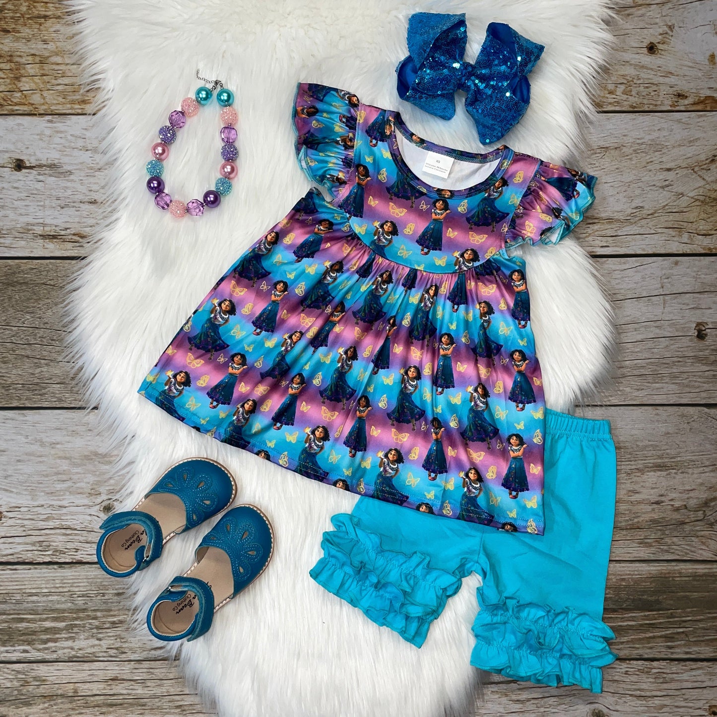 Blue Miracle Movie Magical Girl Pearl Short Set