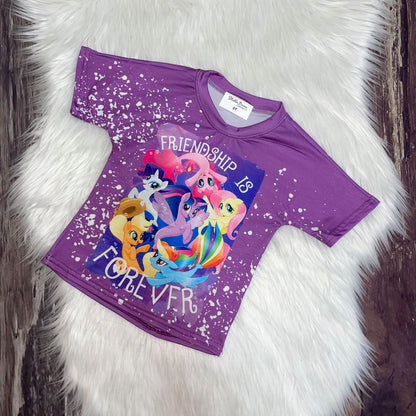 Bleach Splatter T-Shirts-Purple Friendship Is Forever