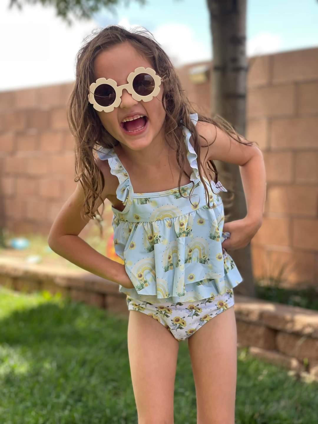 Happy Sunflowers 2 piece swimsuit