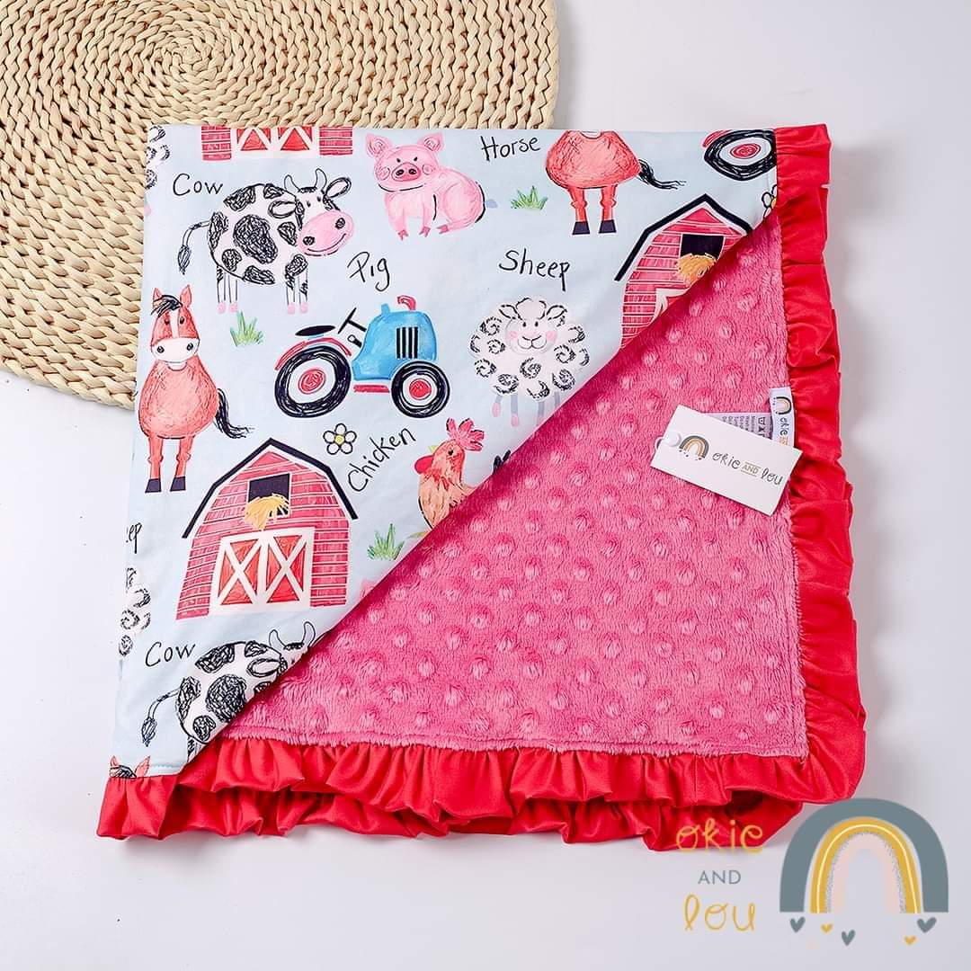 Farm Life minky blanket