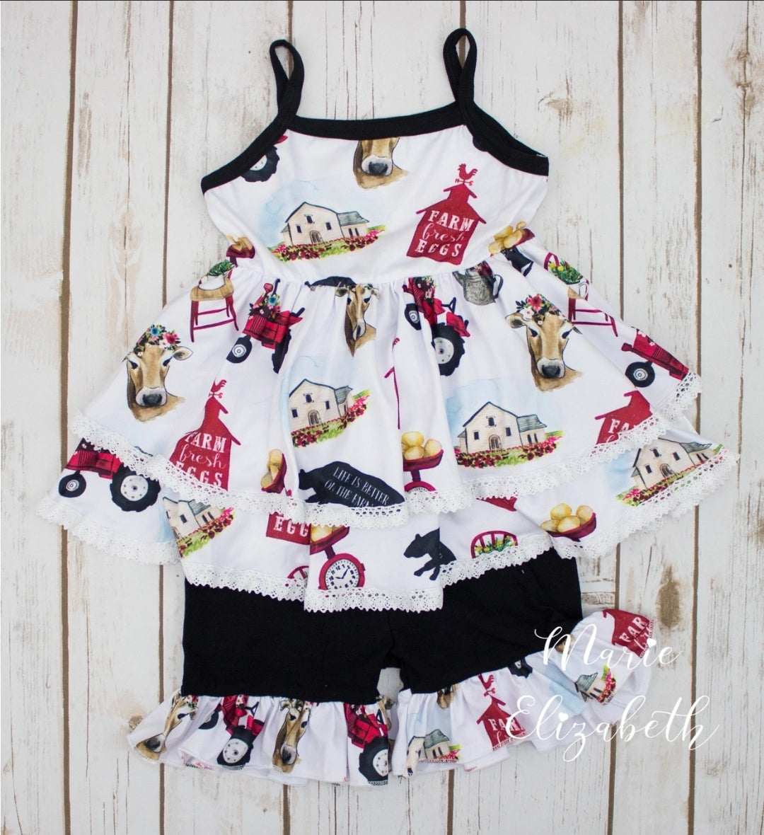 Life Is Better On The Farm shorts set