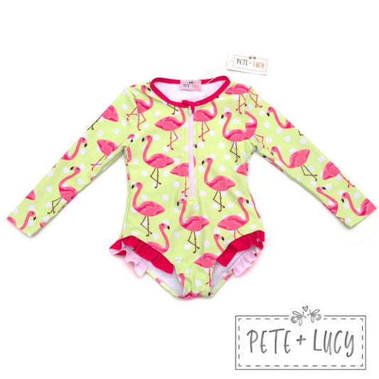 Fancy Flamingo 1 piece swimsuit